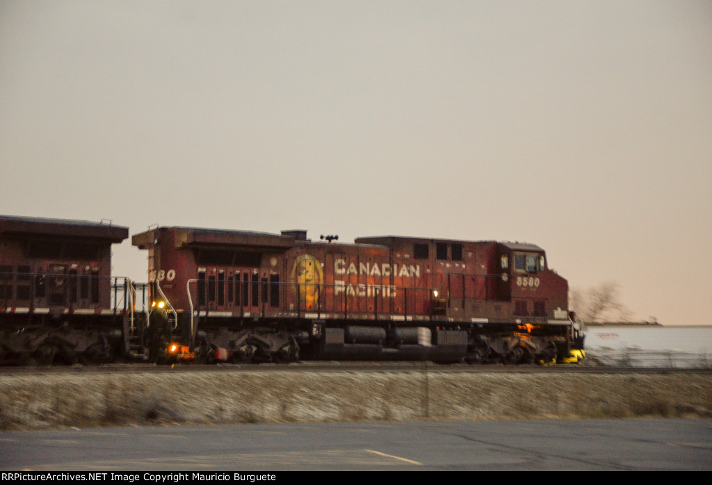 CP AC44CW Locomotive leading a train